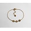 Daisy flowers bracelet gold - stainless steel