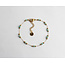 'Sophia' bracelet natural stones turquoise - stainelss steel