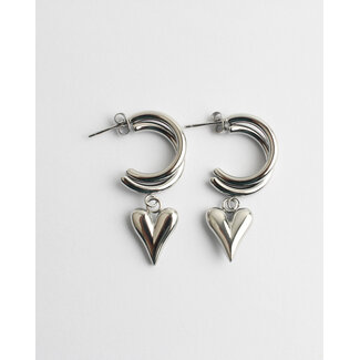 'Lovely'  Boucles d'oreilles ARGENT - Acier inoxydable