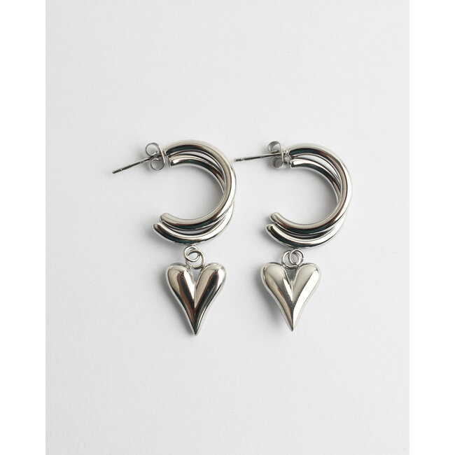 'Lovely' Earrings SILVER - Stainless Steel