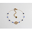 'Flore' Bracelet GOLD BLUE - Stainless Steel