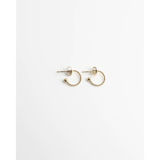 Small Twisted hoops Gold - Stainless Steel