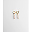 Boucles d'Oreilles Dora & Pearl Quartz Rose OR - Acier Inoxydable