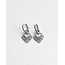 Boucles d'oreilles 'I Heart You' ARGENT - Acier inoxydable