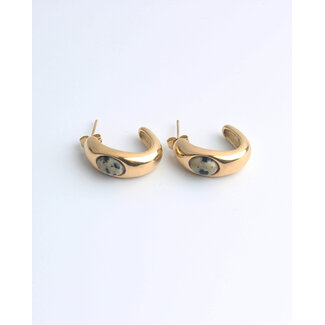 "Fenne" Boucles d'oreilles OR - acier inoxydable