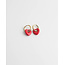 Beau Earrings Gold RED - Stainless Steel