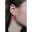 "Beau"  Earrings Silver RED - Stainless Steel