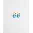 "Beau"  pendientes Oro AZUL - Acero inoxidable