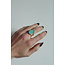 "Layla" Bague Turquoise Or - Acier Inoxydable