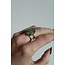 "Layla" Anello Oro Rocky green - Acciaio Inossidabile