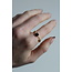 'Lina' Ring Black & Gold - Stainless steel (adjustable)