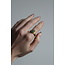 'Megane' Brown Natural Stone ring - stainless steel (verstelbaar)