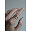 Ring 'Ilse' Blaugold - Edelstahl (verstellbar)