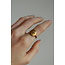 Anillo 'Estrella azul' oro - acero inoxidable (ajustable)