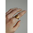 'Blue star' ring gold - stainless steel (adjustable)