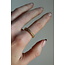 'Sila ring white - Gold Plated (adjustable)