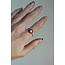 Tara 'Ring White Stone - Acero inoxidable (ajustable)