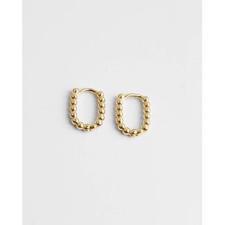 Small Dotted 'Julia' Earrings Gold - Stainless Steel 1.2CM