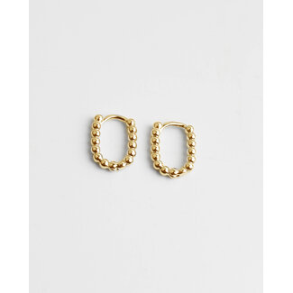 Small Dotted 'Julia' Earrings Gold - Stainless Steel