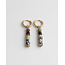 Boucles d'Oreilles 'Frida' Jaspe Or - acier inoxydable