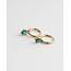 Tiny Heart Earrings Gold & Blue - stainles steel