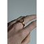 Megane 'Rose Quartz Natural Stone Ring - Acero inoxidable (ajustable)