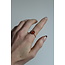 'Tara' Ring orange Stone - stainless steel (adjustable)