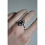 Anillos 'Livia' plata piedra azul - acero inoxidable (ajustable)