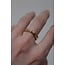 ' Trois perles' ring gold - stainless steel (verstelbaar)