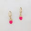 "Farida"  Earrings Pink - Stainless Steel