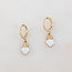 "Farida" Boucles d'Oreilles Blanche - Acier Inoxydable