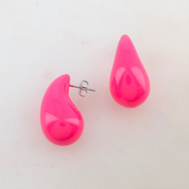 "Ilani" Boucles d'oreilles Rose - Acier inoxydable