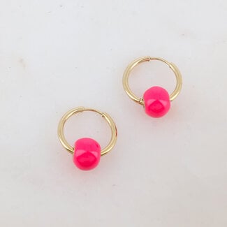 "Aya" Earring Pink - Stainless steel
