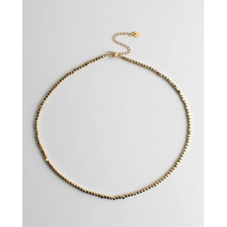 Round Circle Necklace Gold - stainless steel
