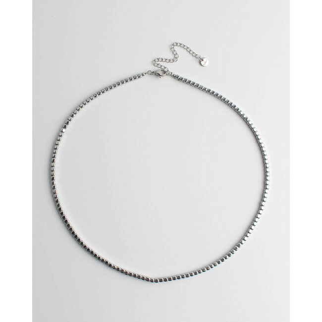 Cercle Rond Collier Argent - acier inoxydable