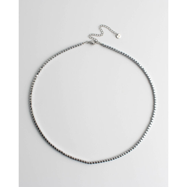 Round Circle Necklace Silver - stainless steel