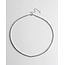 Round Circle Necklace Silver - stainless steel