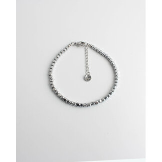 Cercle Rond Bracelet Argent - acier inoxydable