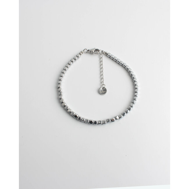 Round Circle Bracelet Silver - stainless steel