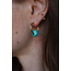 "Aya" Boucle d'oreille Turquoise - Acier inoxydable