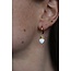 "Farida" Boucles d'Oreilles Blanche - Acier Inoxydable