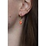 "Farida"  Earrings Orange - Stainless Steel