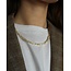 Real shell necklace Beige  - stainless steel