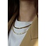 Real shell necklace Beige  - stainless steel