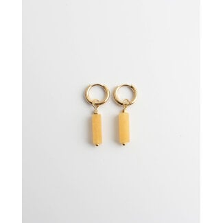 Dora Boucles d'oreilles JAUNE or - acier inoxydable