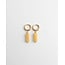 Dora Hoops YELLOW Natural Stone GOLD - Stainless Steel