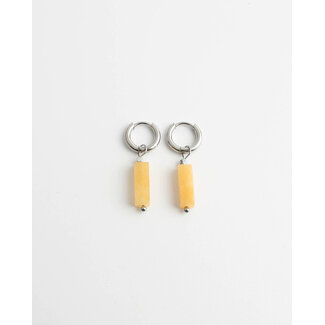 Dora Boucles d'oreilles JAUNE ARGENT - acier inoxydable