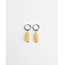 Dora Boucles d'oreilles JAUNE ARGENT - acier inoxydable