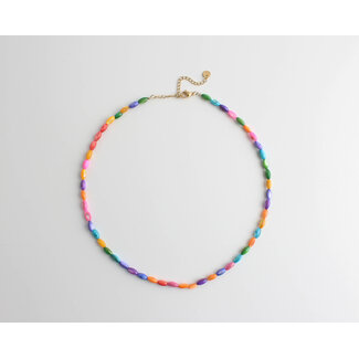 Real shell necklace Rainbow  - stainless steel