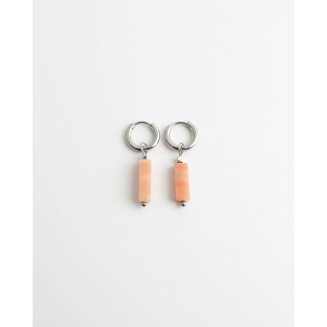 Dora Boucles d'oreilles ORANGE ARGENT - acier inoxydable